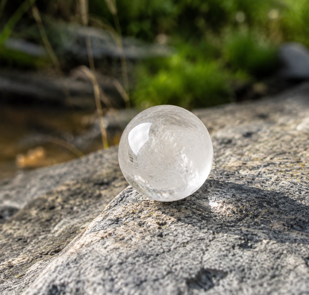 Premium White Crystal Sphere